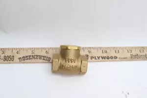 FFPI Swing Check Valve Cast Brass 1/2"IPS Threaded x Threaded 06-860 - Picture 1 of 3
