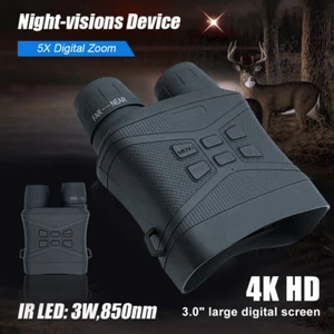 4K HD Night Vision Binoculars Outdoor Wildlife Scouting Camping Bird Watching - Picture 1 of 24