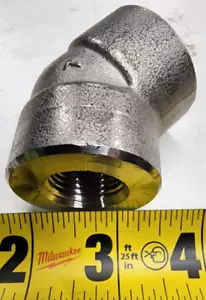 1/2" 45° Elbow 316/316L Stainless Steel Female NPT Threaded 2TY95 Class 3000 NeW - Picture 1 of 2