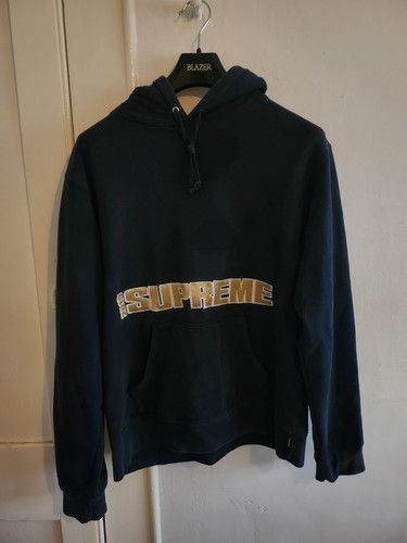 ***Supreme*** Felpa con cappuccio felpa con logo Blockbuster 2019 blu navy oro maglione medio