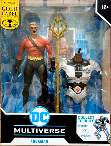 McFarlane DC Multiverse 7" Aquaman Flashpoint Gold Label Cyborg Action Figure Cover