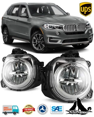 Par de luces antiniebla LED para parachoques transparentes BMW X1 X3 X4 X5 X6 2011-2016 Foto 1 de 4