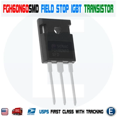 FGH60N60SMD Field Stop IGBT 60N60 60A 600V FGH60N60 Transistor TO-247 - Image 1 of 3