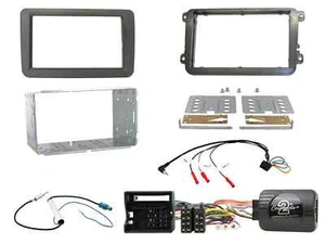 VW Tiguan 2007-2015 Double Din Car Stereo Fitting Kit stalk control CTKVW01 - Picture 1 of 1