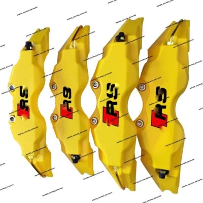 Cubiertas de pinza de freno amarillas Audi RS look A1 A2 A3 TT Q1 Q2 Q3 Sline Foto 1 de 4