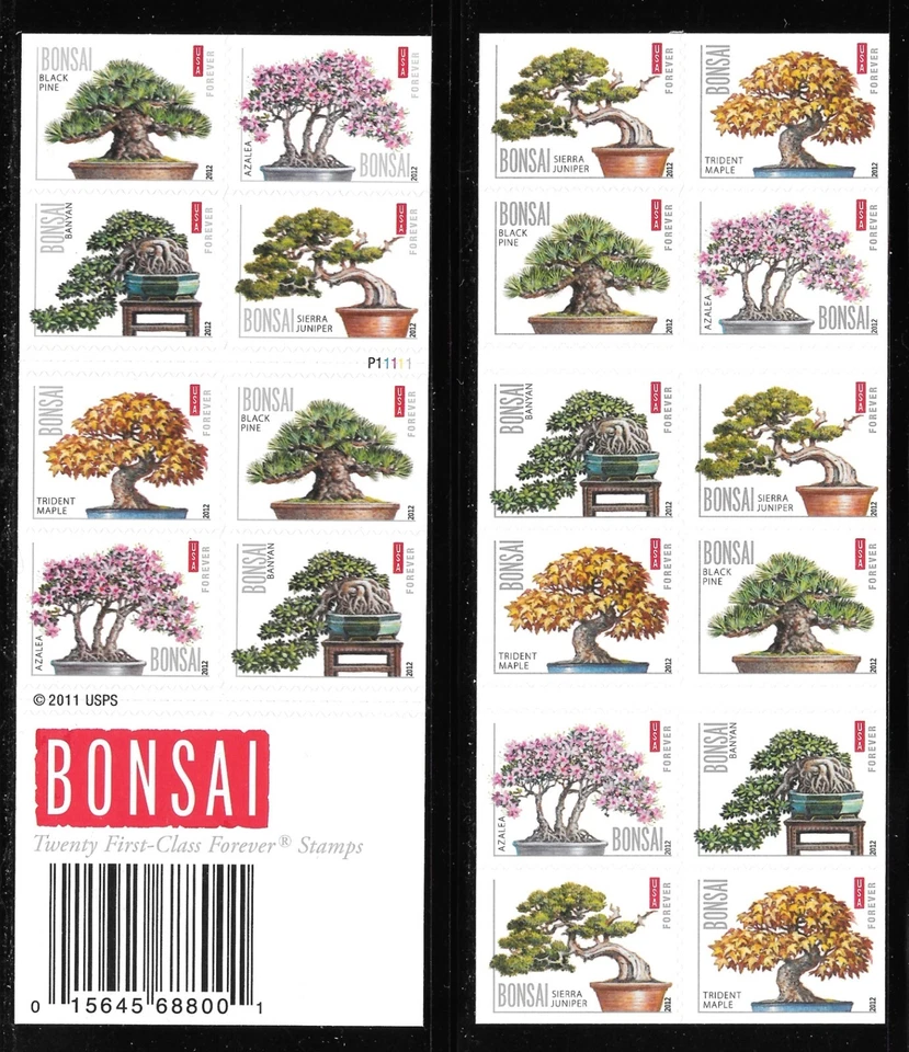 Scott #4622b GENUINE Convertible Booklet of 20 2012 (44c) BONSAI --Flawless! MNH - Image 1 of 1