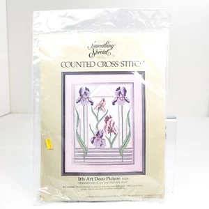 Kit Punto de Cruz - Iris Art Deco - 1986 Algo Especial #50204 12"x16" - NUEVO - Imagen 1 de 3
