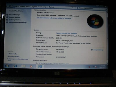 Enterteiment laptop HP Pavilion dv6748us (120GB, AMD Turion 64 X2, 2.00GHz, 2GB) - Image 1 of 4