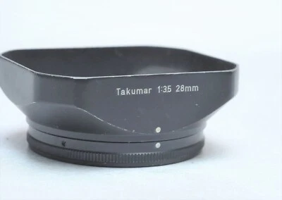 Asahi Pentax Takumar 28mm f3.5 Metal Rectangular Lens Hood 49mm - Image 1 of 2