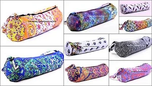 Indian Mandala Portable Yoga Mat Carry Bag With Shoulder Strap Large Carrier Bag - Picture 1 of 2