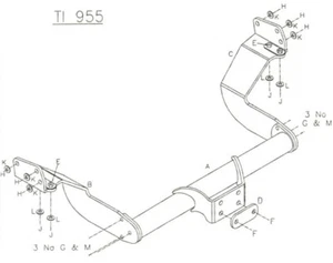 Towtrust Fixed Flange Automotive Towbar For Isuzu Rodeo Pick Up 2007 To 2012 - Picture 1 of 8