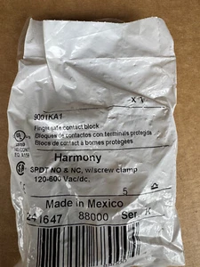 Bloque de contactos Harmony 9001KA1 SPDT N.O. & N.C. 120-600VAC/DC Nuevo en Caja - Imagen 1 de 1