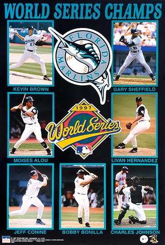 Florida Marlins 1997 World Series Champions Official MLB 22x34 POSTER Cover