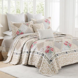 Sahsahcasa 100% Cotton 120"X120" Oversized California King Bedspread Coverlet Qu - Picture 1 of 12