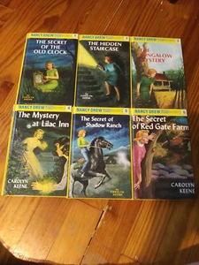NANCY DREW Hardcover LOT #1-6 Flashlight Series by Carolyn Keene Set - Foto 1 di 4