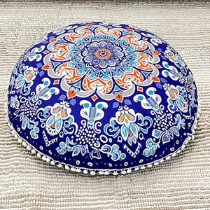 Large Blue Memory Foam Meditation Floor Pillow 32"x32" Removable Cover Turnextte - Picture 1 of 6