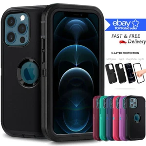 Für iPhone 16 15 14 13 12 Pro Max Stoßfest Schutzhülle Robust Handy Cover Case - Bild 1 von 75