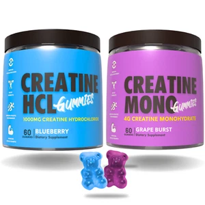 Creatine Gummies Twin Pack - Creatine Monohydrate Grape Burst & HCL Blueberry - Picture 1 of 11