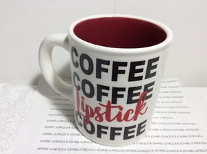COFFEE COFFEE LIPSTICK MUG New Ganz Ceramic Microwave/Dishwasher Safe - Picture 1 of 2