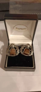 Vintage Clip On Earrings Stamped 2220 - Picture 1 of 10