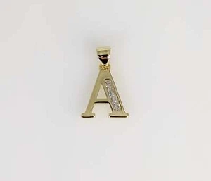 Colgante Chapado en Oro Letra Inicial "A" Joyería Moda Oro Letra Inicial Dije - Imagen 1 de 2