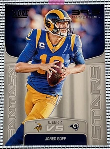 2019 Score Fantasy Stars #FS-5 Jared Goff Los Angeles Rams - Picture 1 of 2