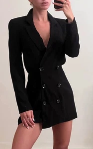 Reformation Damen Blazerkleid schwarz Gr. L - Bild 1 von 5