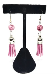 Pendientes colgantes con flecos de borla - Imagen 1 de 1