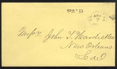 CONFEDERATE STATES, Cover, Mississippi to New Orleans - Image 1 of 2
