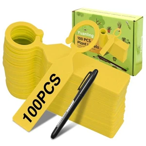 Plant Labels 100Pcs Plastic Waterproof Plant Tree Tags Nursery Garden Markers... - Picture 1 of 6