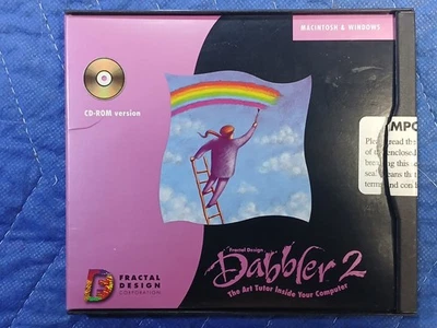Dabbler 2 The Art Tutor Inside Your Computer (Win/Mac, 1995, Fractal Design) HTF - Image 1 of 4