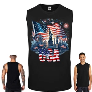 Usa Flag tank top Happy Independence day Tank top American tank top - Picture 1 of 8