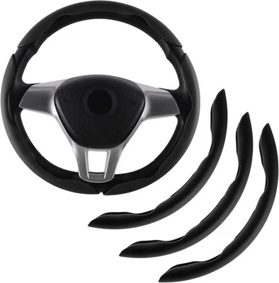 Cubierta Protector de Volante Antideslizante de Fibra de Carbono para Automóvil Foto 1 de 4