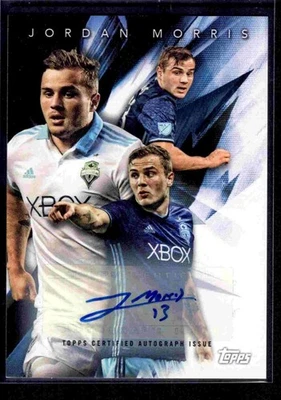 2018 Topps MLS Multi-Dimensional auto 10/10! Jordan Morris Seattle Sounders - Image 1 of 2