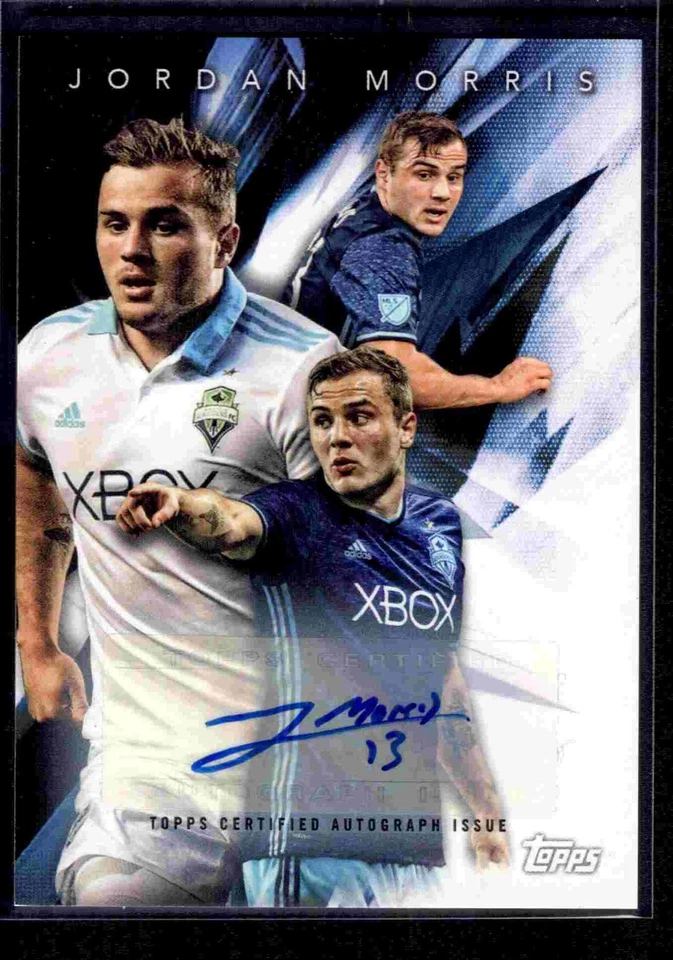 2018 Topps MLS Multi-Dimensional auto 10/10! Jordan Morris Seattle Sounders - Image 1 of 2