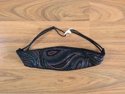 Vintage 1980's 90s Beaded Beads Stretch Belt Boho Beach Mermaid  - Image 1 of 4