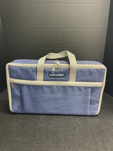 Case Logic Dark Blue Padded Zip 30 Cassette Travel Storage Case - Picture 1 of 5