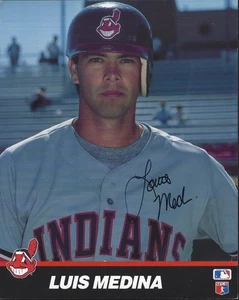 Autographed 8x10 Luis Medina Cleveland Indians First Baseman 1988-89, 1991 - Picture 1 of 1