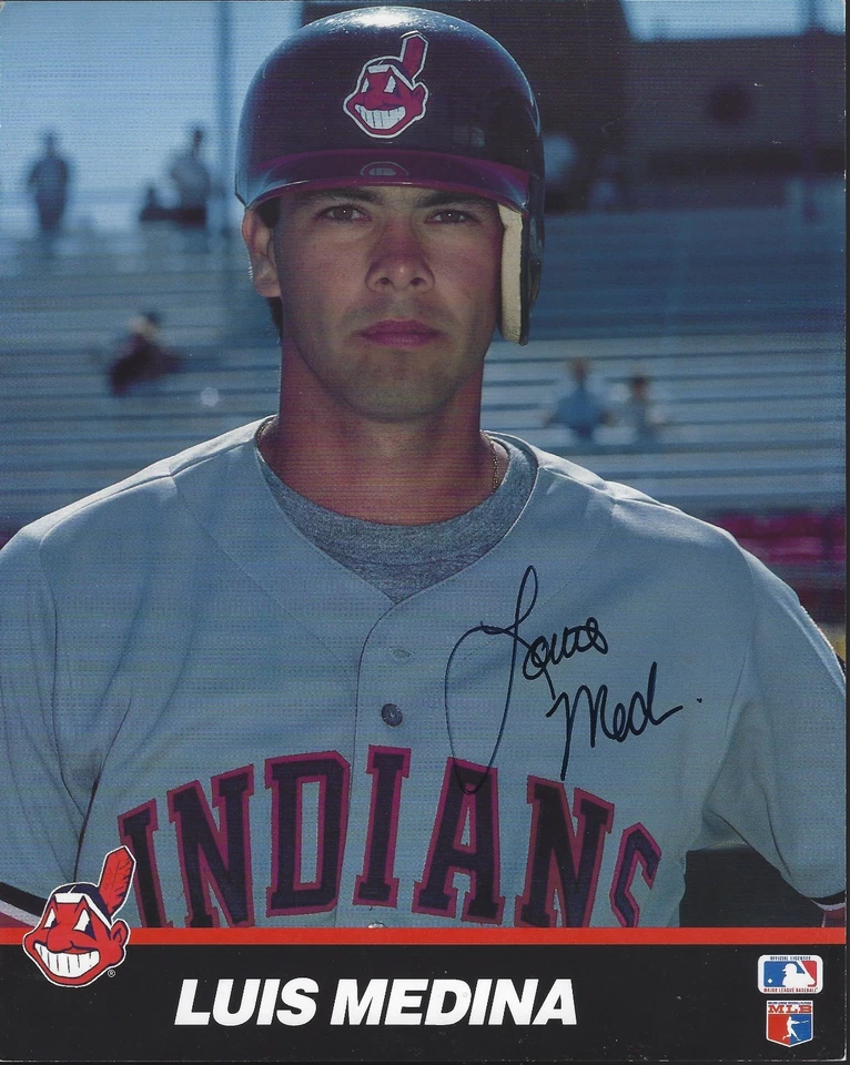 Autographed 8x10 Luis Medina Cleveland Indians First Baseman 1988-89, 1991 - Image 1 of 1