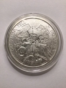 RARE (1) 1oz .999 Fine Silver Round DEAD MEN TELL NO TALES Invest In Style! RARE - Picture 1 of 2