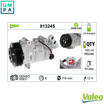 COMPRESSOR AIR CONDITIONING 813245 FOR RENAULT SCENIC/GRAND/III MEGANE/CC 1.9L - Image 1 of 4