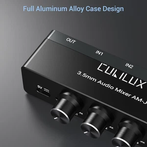 Mixer audio 4 canali 3,5 mm ultra basso rumore mini mixer audio submixing 1/8 bassi - Foto 1 di 7