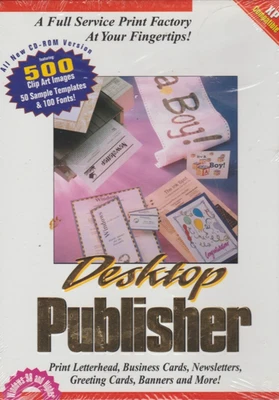 DESKTOP PUBLISHER COSMI EUROPE WORD PROCESSOR 500 CLIP ART CD-ROM NEW AND SEALED - Image 1 of 2
