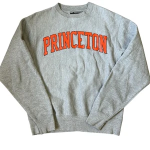 Vintage Princeton University Champion Sweatshirt Reverse Weave Small Gray Orange - Picture 1 of 7
