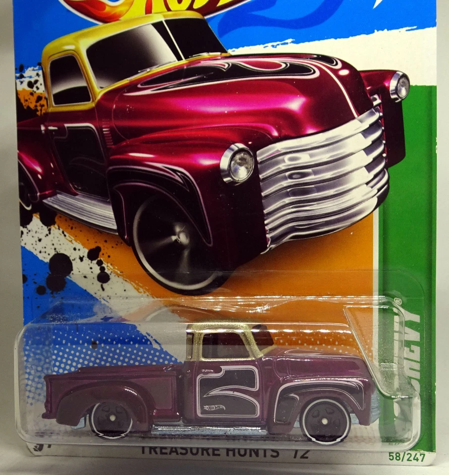 Chevy Treasure Hunts 8/15 2012 Hot Wheels '52 sin cama Tampo error Foto 1 de 1