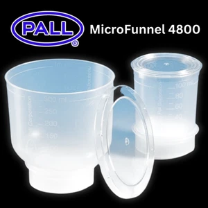 PALL 4800 Gridded Microfunnels, White - 48-Pack Lab Filtration | NEW IN BOX - Picture 1 of 8