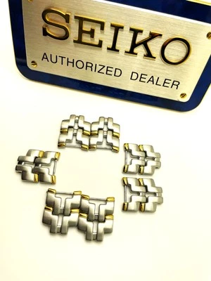 WATCH PARTS SEIKO MENS 7N32-0049 PRE-OWNED TWO QUARTZ WATCH LINKS SLC028 - Image 1 of 4