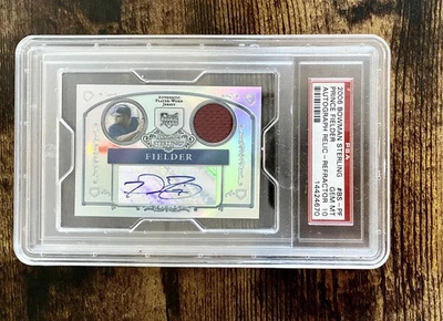 2006 Bowman Sterling Prince Fielder RC Relic Auto SP PSA 10  Pop 5 Rare - Image 1 of 2