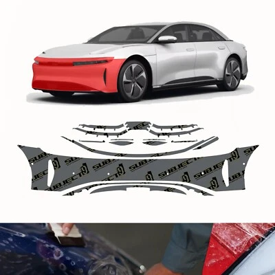 Fits: 22-23 Lucid Air Pre-Cut Front Bumper Paint Protection Film PPF wrap bra - Image 1 of 4