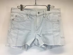Gap 1969 Blue Jeans Patch Pocket Short Size 27R 4R Light Wash - Picture 1 of 4